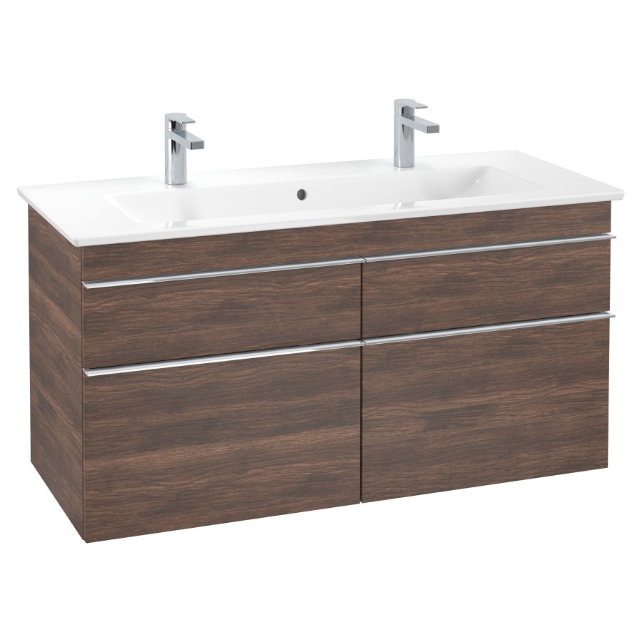 Élément inférieur VENTICELLO
115,3 x 59,0 x 50,2  cm
pour lavabo Venticello 120 cm
avec 2 robinetterie
2 éléments à chacune 2 tiroirs