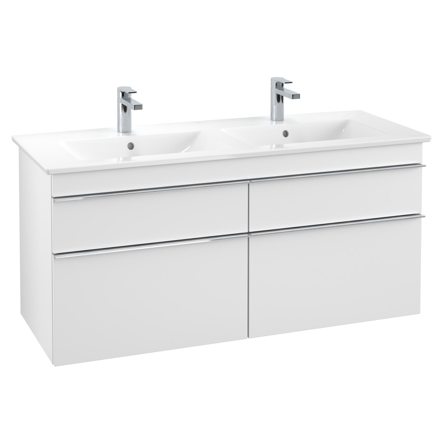 Élément inférieur VENTICELLO
125,3 x 59,0 x 50,2  cm
pour lavabo double Venticello
130 cm, 2 éléments à chacune
2 tiroirs