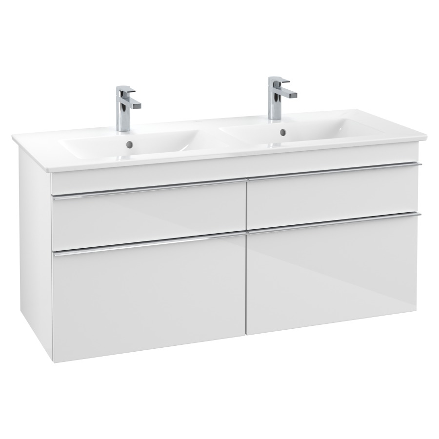 Élément inférieur VENTICELLO
125,3 x 59,0 x 50,2  cm
pour lavabo double Venticello
130 cm, 2 éléments à chacune
2 tiroirs