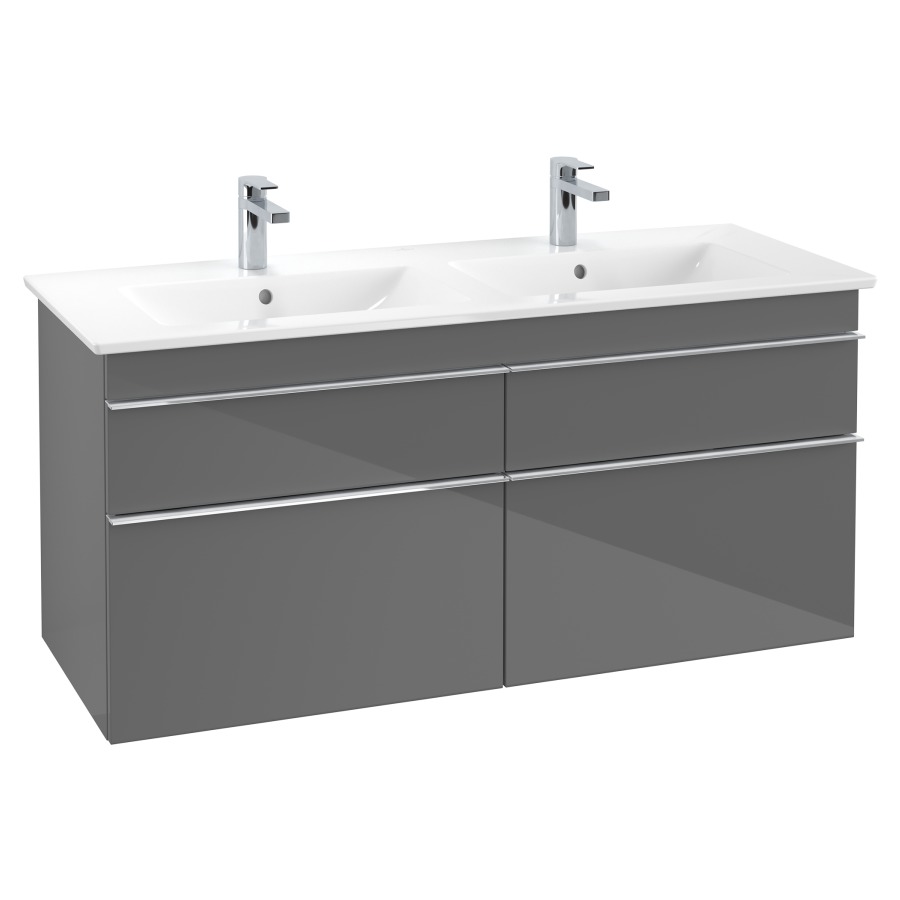 Élément inférieur VENTICELLO
125,3 x 59,0 x 50,2  cm
pour lavabo double Venticello
130 cm, 2 éléments à chacune
2 tiroirs