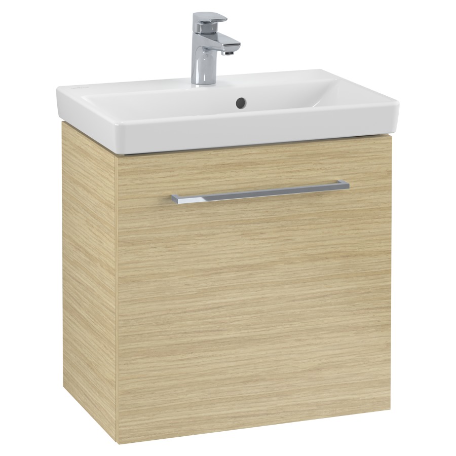 Élément inférieur AVENTO
53 x 51,4 x 35,2 cm
pour lavabo Avento 55 cm
armoire de tablette, 1 porte
charnières à gauche