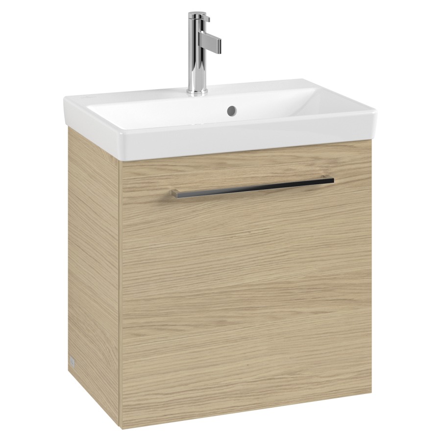 Élément inférieur AVENTO
53 x 51,4 x 35,2 cm
pour lavabo Avento 55 cm
armoire de tablette, 1 porte
charnières à droite