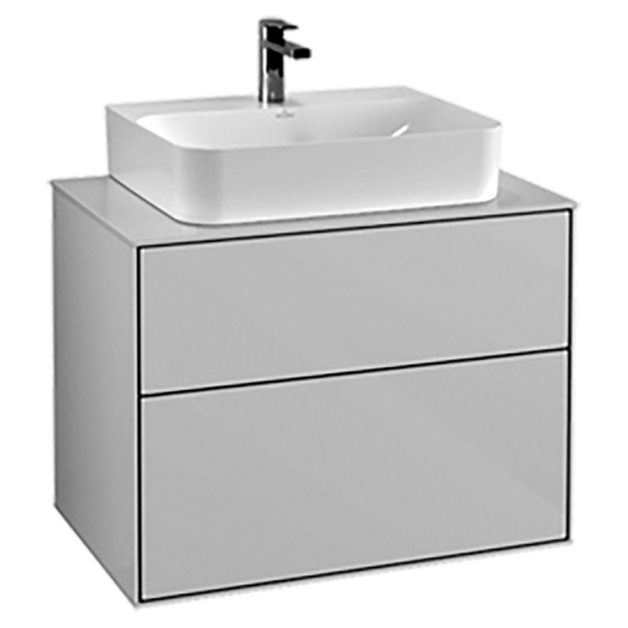 Élément inférieur FINION
80,0 x 60,3 x 50,1 cm
pour lavabo Finion 212 517
518/519, élément à 2 tiroirs
recouvrement blanc