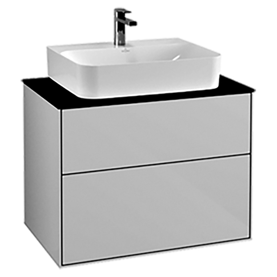 Élément inférieur FINION
80,0 x 60,3 x 50,1 cm
pour lavabo Finion 212 517
518/519, élément à 2 tiroirs
recouvrement noir