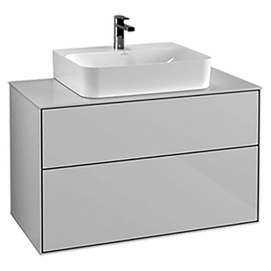 Élément inférieur FINION
100,0 x 60,3 x 50,1 cm
pour lavabo Finion 212 517
/518/519/523/524/525
élément à 2 tiroirs
recouvrement blanc