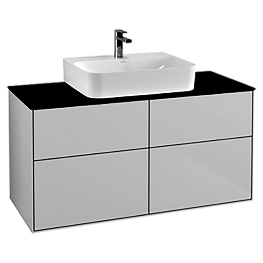 Élément inférieur FINION
120,0 x 60,3 x 50,1 cm
pour lavabo Finion 212 517
518/519/523/524/525/527/530/
531, 2 éléments à chacqun
2 tiroirs, recouvrement noir