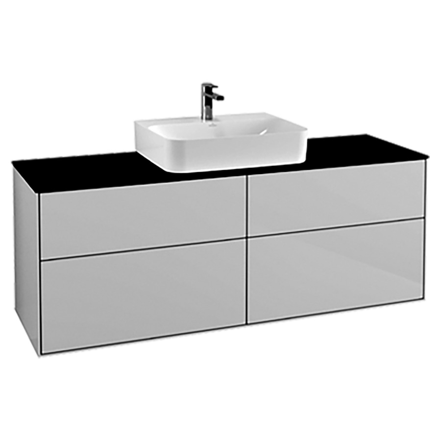 Élément inférieur FINION
160,0 x 60,3 x 50,1 cm
pour lavabo Finion 212 517
518/519/523/524/525/527/530/
531, 2 éléments à chacqun
2 tiroirs, recouvrement noir