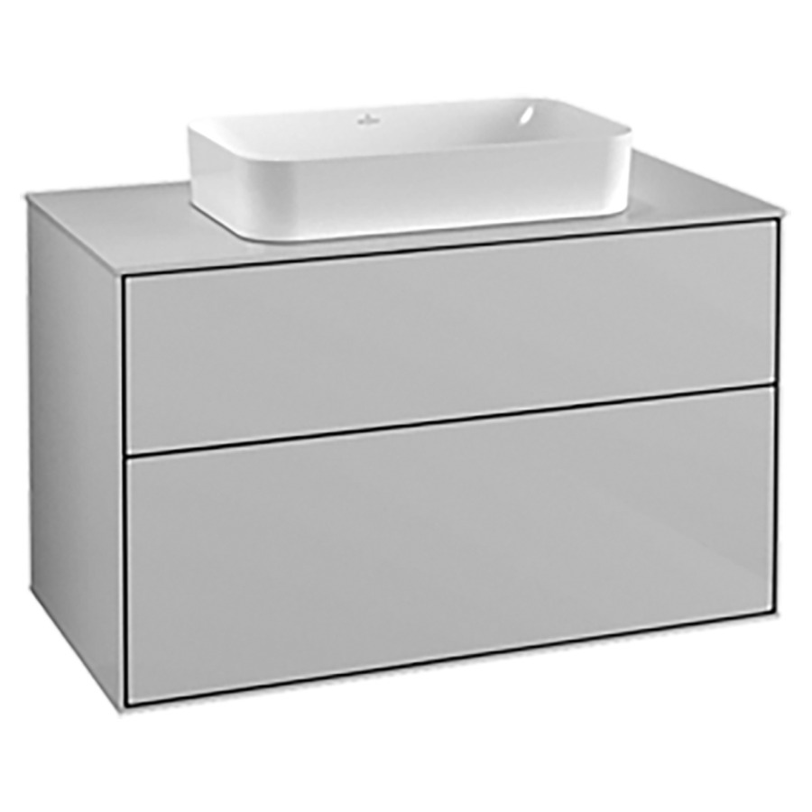 Élément inférieur FINION
100,0 x 60,3 x 50,1 cm
pour lavabo à poser Finion
212 547, élément à 2 tiroirs
recouvrement blanc, éclairage
LED, fonction Emotion
