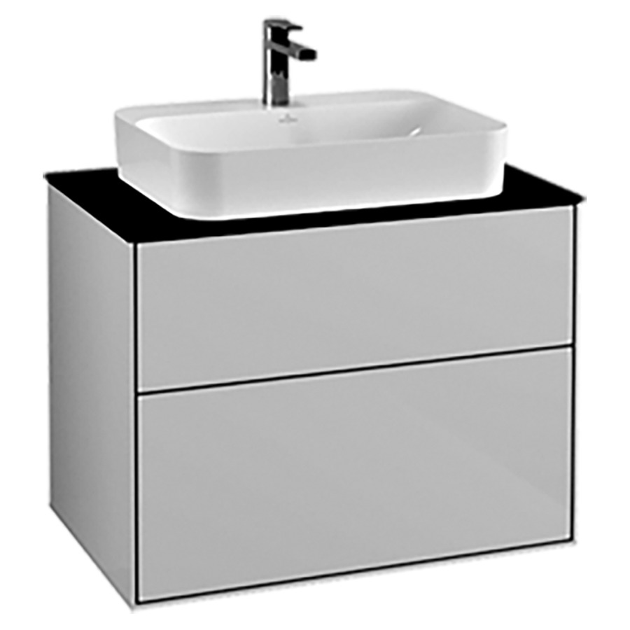 Élément inférieur FINION
80,0 x 60,3 x 50,1 cm
pour lavabo à poser Finion
212 548/549/550
élément à 2 tiroirs
recouvrement noir
