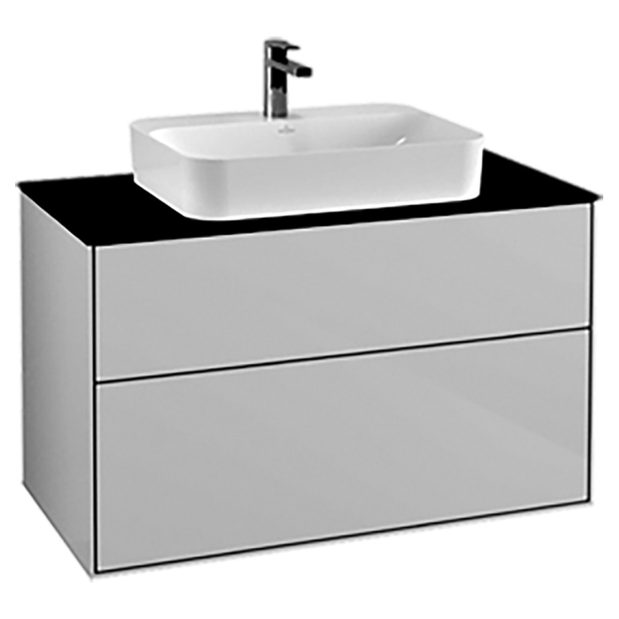 Élément inférieur FINION
100,0 x 60,3 x 50,1 cm
pour lavabo à poser Finion
212 548/549/550
élément à 2 tiroirs
recouvrement noir, éclairage
LED, fonction Emotion