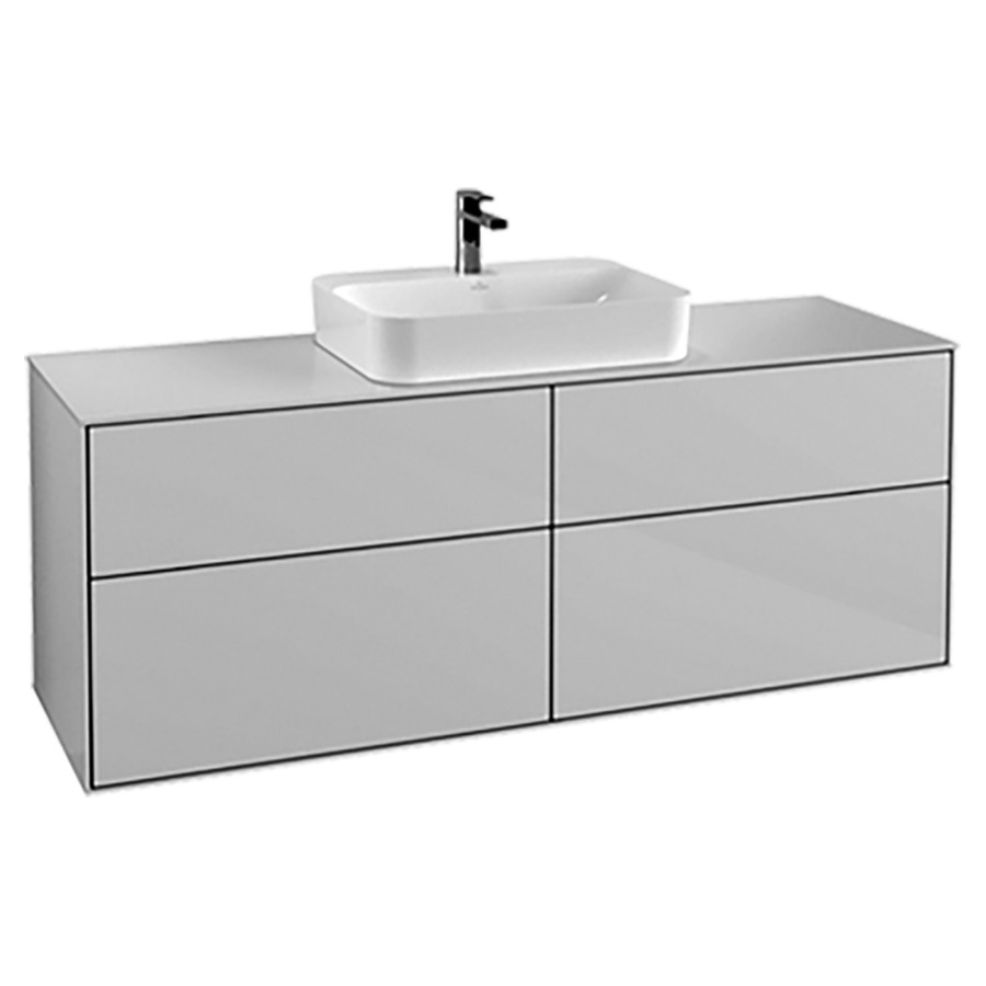 Élément inférieur FINION
160,0 x 60,3 x 50,1 cm
pour lavabo à poser
Finion 212 548/549/550
2 éléments à chacqun
2 tiroirs, recouvrement blanc