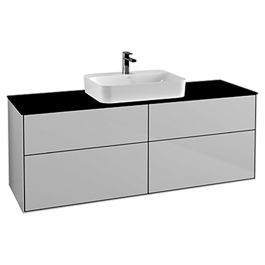 Élément inférieur FINION
160,0 x 60,3 x 50,1 cm
pour lavabo à poser
Finion 212 548/549/550
2 éléments à chacqun
2 tiroirs, recouvrement noir