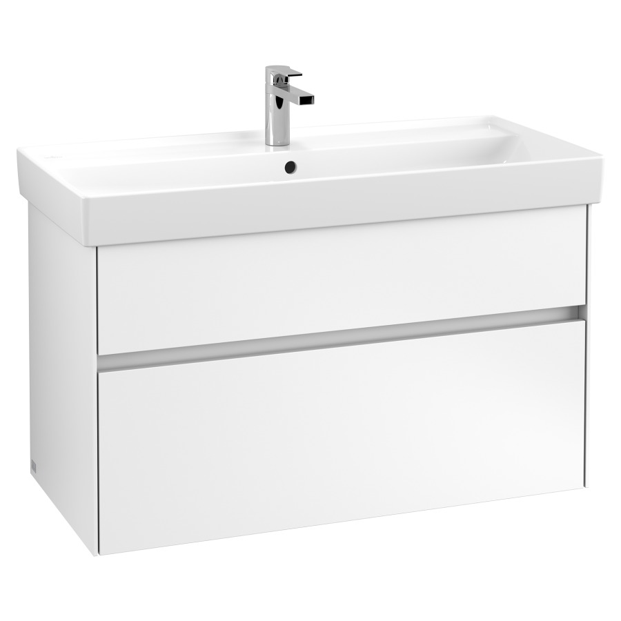 Élément inférieur COLLARO
95,4 x 54,6 x 44,4 cm
pour lavabo Collaro
211 823/824
élément à 2 tiroirs