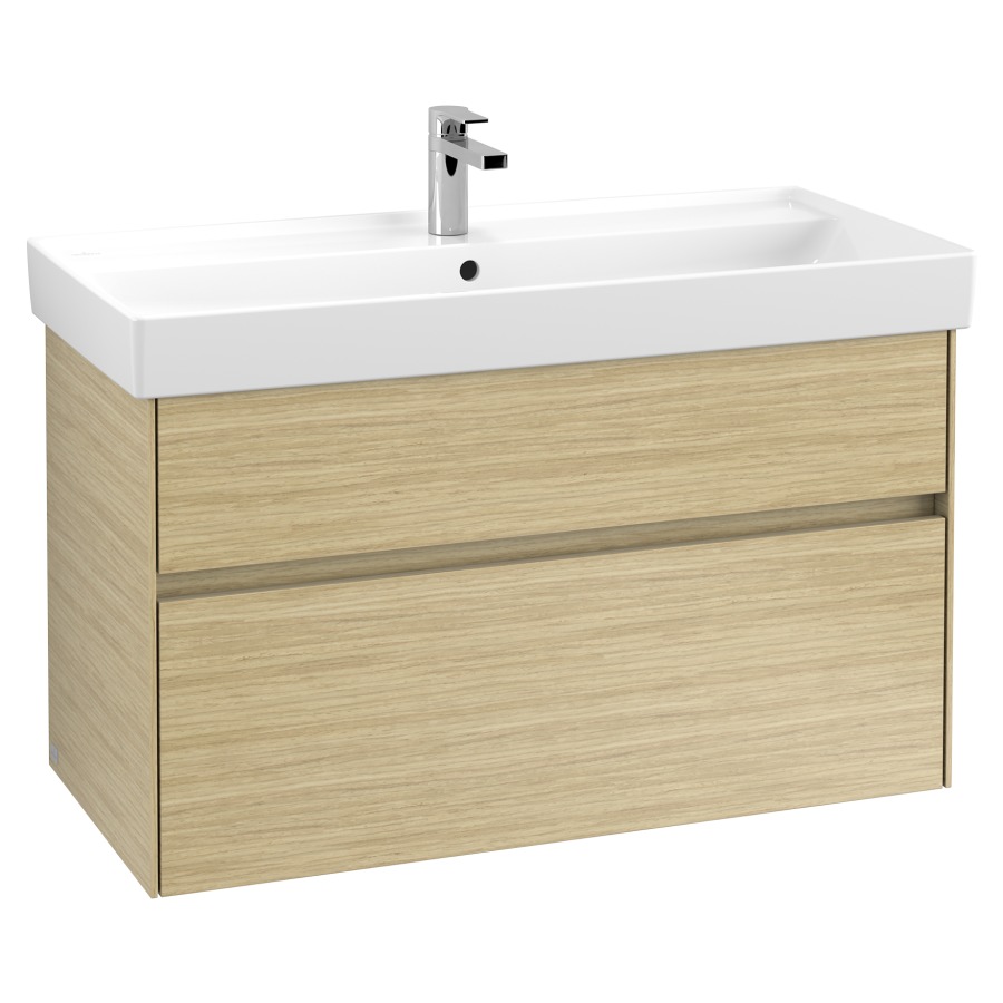 Élément inférieur COLLARO
95,4 x 54,6 x 44,4 cm
pour lavabo Collaro
211 823/824
élément à 2 tiroirs