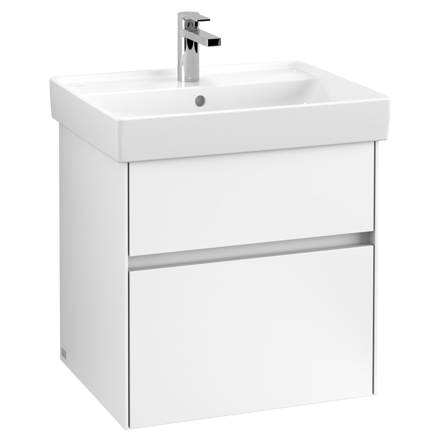 Élément inférieur COLLARO
55,4 x 54,6 x 44,4 cm
pour lavabo Collaro
211 813/814
élément à 2 tiroirs