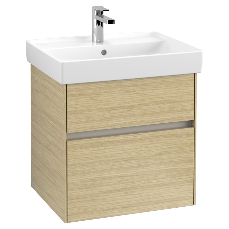 Élément inférieur COLLARO
55,4 x 54,6 x 44,4 cm
pour lavabo Collaro
211 813/814
élément à 2 tiroirs