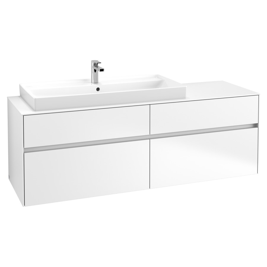 Élément inférieur COLLARO
160,0 x 54,8 x 50,0 cm
lavabo à gauche
pour lavabo Collaro 211 825
2 éléments à chacun 2 tiroirs