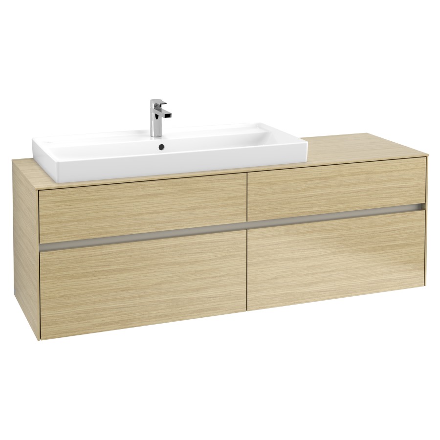 Élément inférieur COLLARO
160,0 x 54,8 x 50,0 cm
lavabo à gauche
pour lavabo Collaro 211 825
2 éléments à chacun 2 tiroirs