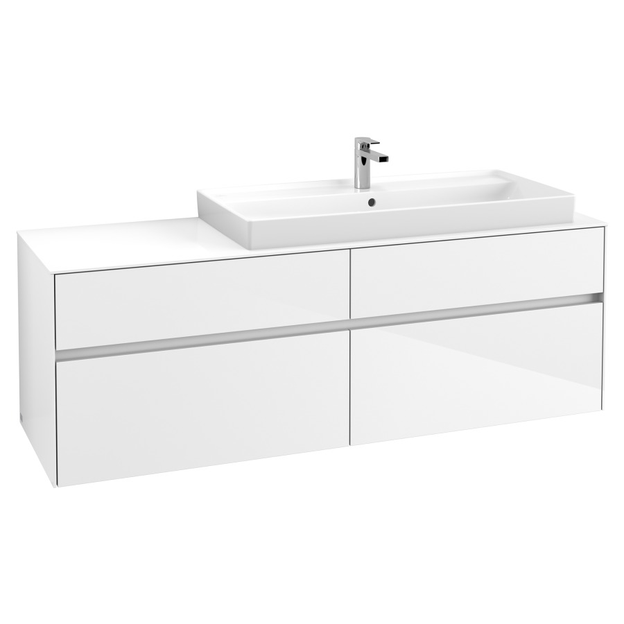 Élément inférieur COLLARO
160,0 x 54,8 x 50,0 cm
lavabo à droite
pour lavabo Collaro 211 825
2 éléments à chacun 2 tiroirs