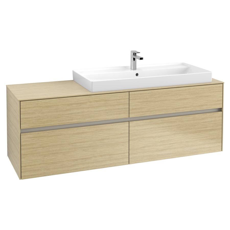 Élément inférieur COLLARO
160,0 x 54,8 x 50,0 cm
lavabo à droite
pour lavabo Collaro 211 825
2 éléments à chacun 2 tiroirs