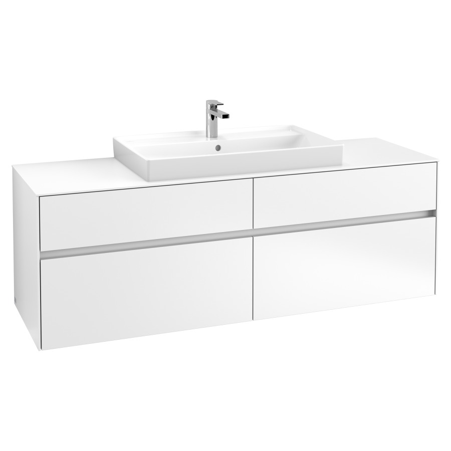 Élément inférieur COLLARO
160,0 x 54,8 x 50,0 cm
pour lavabo Collaro 211 822
2 éléments à chacun 2 tiroirs