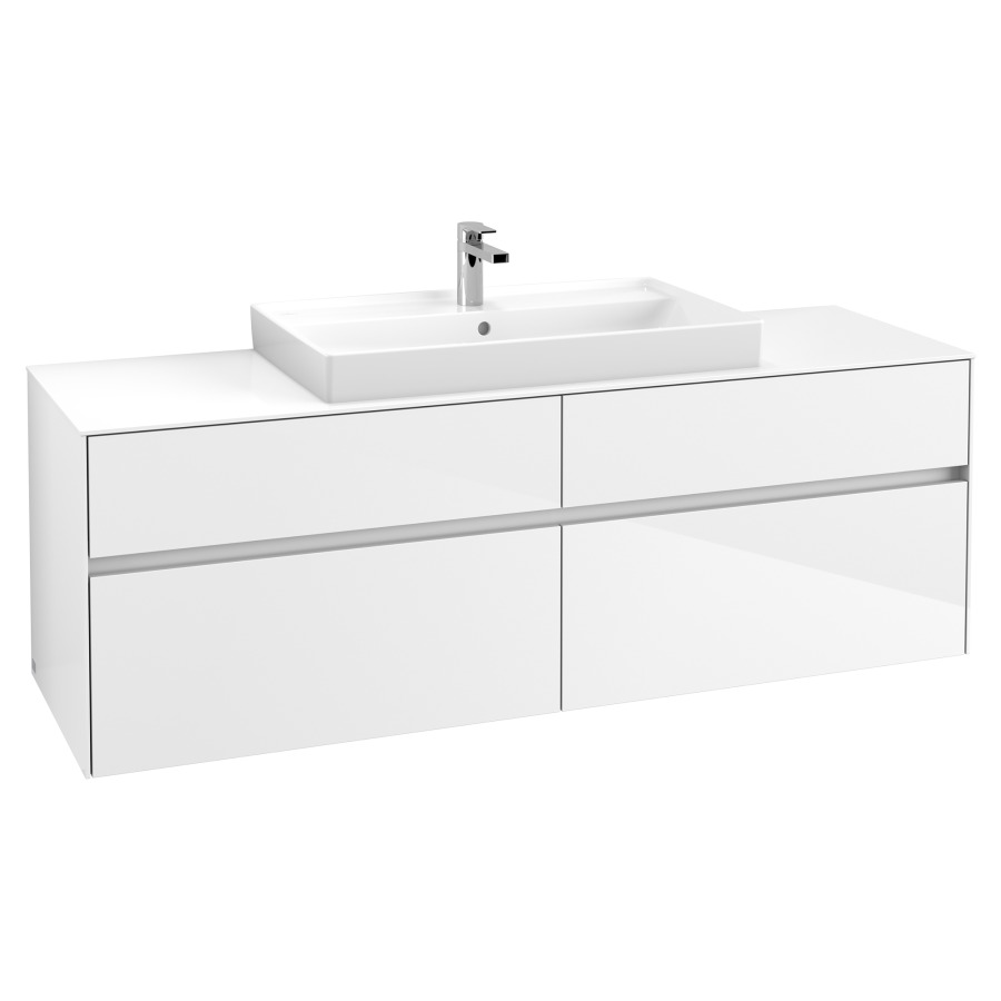 Élément inférieur COLLARO
160,0 x 54,8 x 50,0 cm
pour lavabo Collaro 211 822
2 éléments à chacun 2 tiroirs
