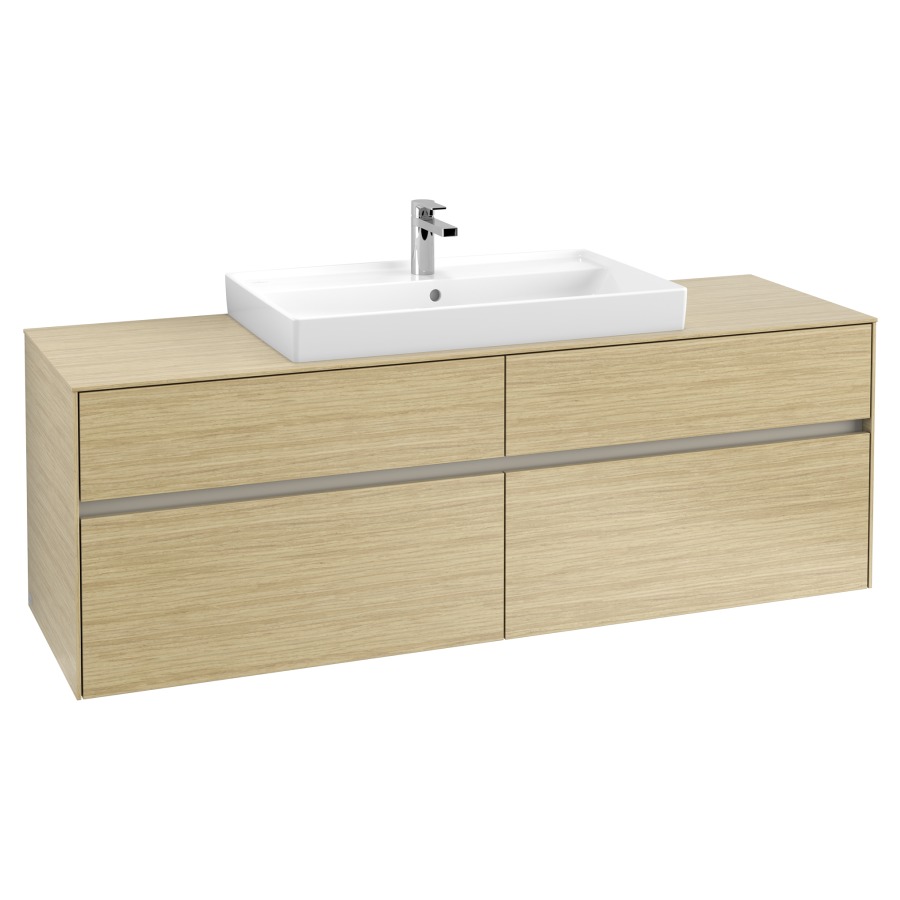 Élément inférieur COLLARO
160,0 x 54,8 x 50,0 cm
pour lavabo Collaro 211 822
2 éléments à chacun 2 tiroirs