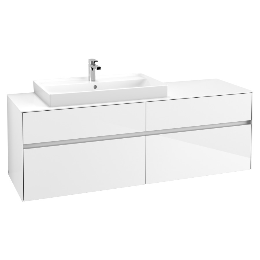 Élément inférieur COLLARO
160,0 x 54,8 x 50,0 cm
lavabo à gauche
pour lavabo Collaro 211 822
2 éléments à chacun 2 tiroirs