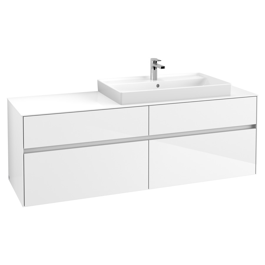 Élément inférieur COLLARO
160,0 x 54,8 x 50,0 cm
lavabo à droite
pour lavabo Collaro 211 822
2 éléments à chacun 2 tiroirs