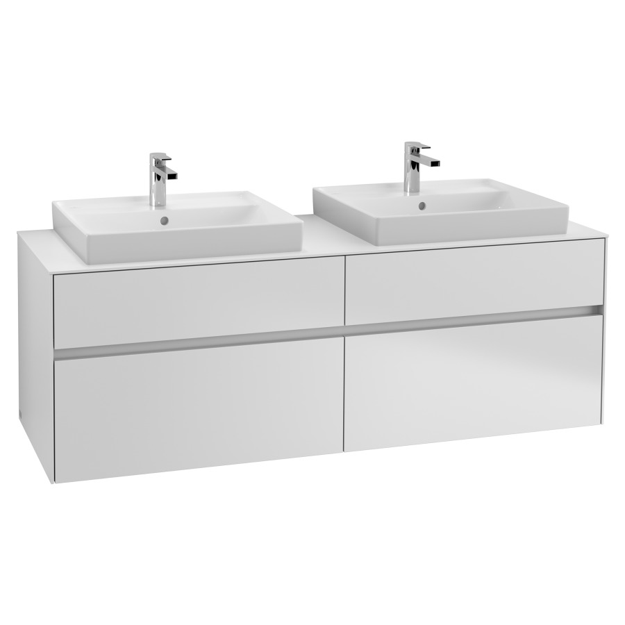 Élément inférieur COLLARO
160,0 x 54,8 x 50,0 cm
pour 2 lavabos
pour lavabo Collaro 211 815
2 éléments à chacun 2 tiroirs