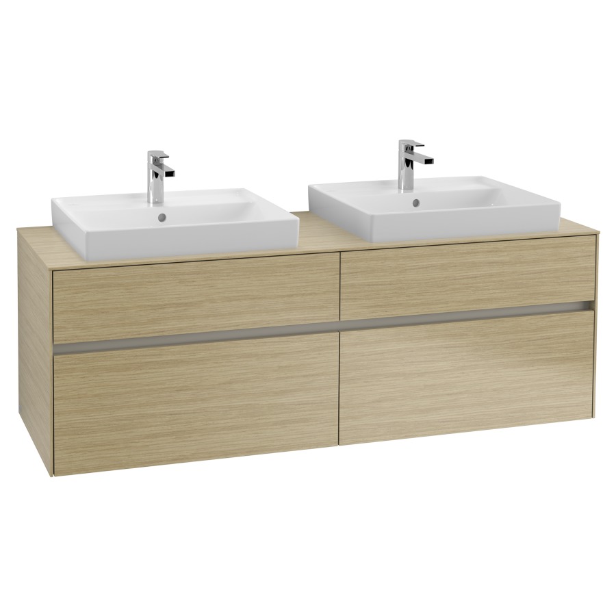 Élément inférieur COLLARO
160,0 x 54,8 x 50,0 cm
pour 2 lavabos
pour lavabo Collaro 211 815
2 éléments à chacun 2 tiroirs