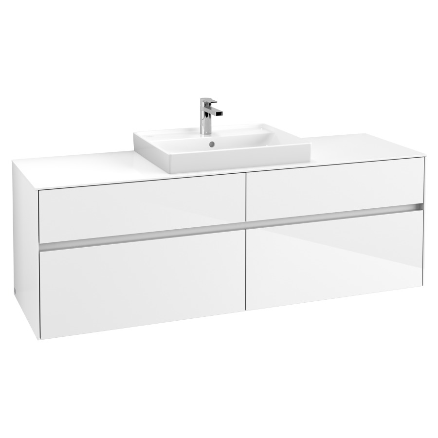 Élément inférieur COLLARO
160,0 x 54,8 x 50,0 cm
pour lavabo Collaro 211 815
2 éléments à chacun 2 tiroirs