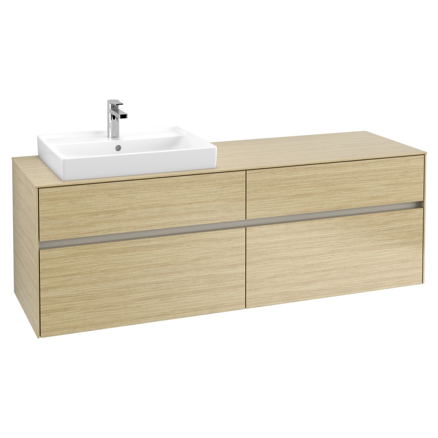 Élément inférieur COLLARO
160,0 x 54,8 x 50,0 cm
lavabo à gauche
pour lavabo Collaro 211 815
2 éléments à chacun 2 tiroirs