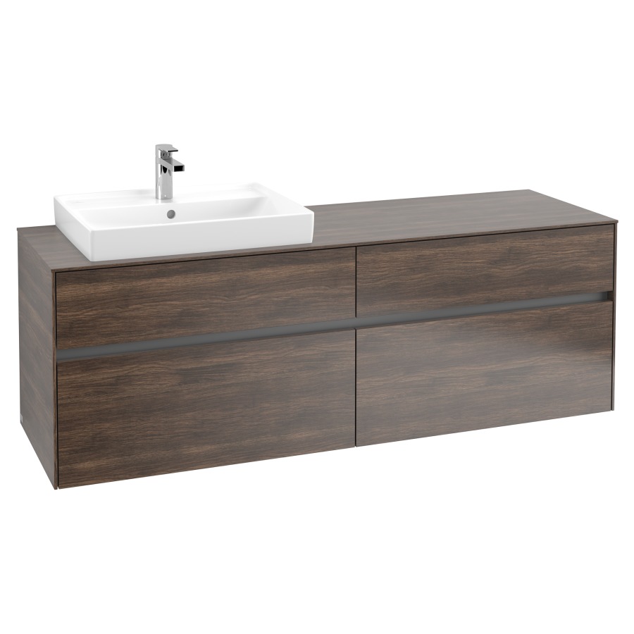 Élément inférieur COLLARO
160,0 x 54,8 x 50,0 cm
lavabo à gauche
pour lavabo Collaro 211 815
2 éléments à chacun 2 tiroirs