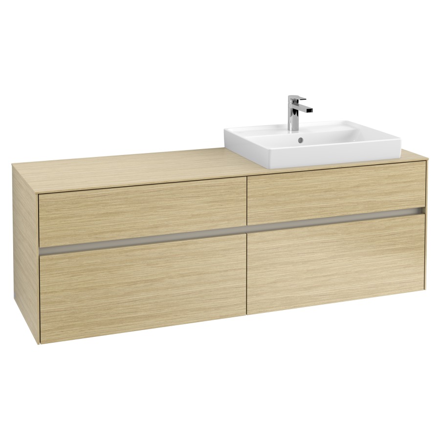 Élément inférieur COLLARO
160,0 x 54,8 x 50,0 cm
lavabo à droite
pour lavabo Collaro 211 815
2 éléments à chacun 2 tiroirs