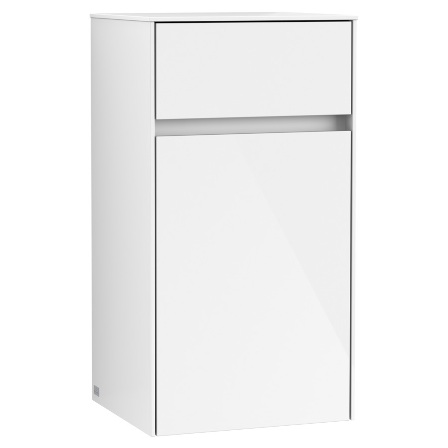 Armoire mi-haute COLLARO
40,4 x 74,8 x 34,9 cm
1 tiroir, armoire de tablette
1 porte charnières à gauche
