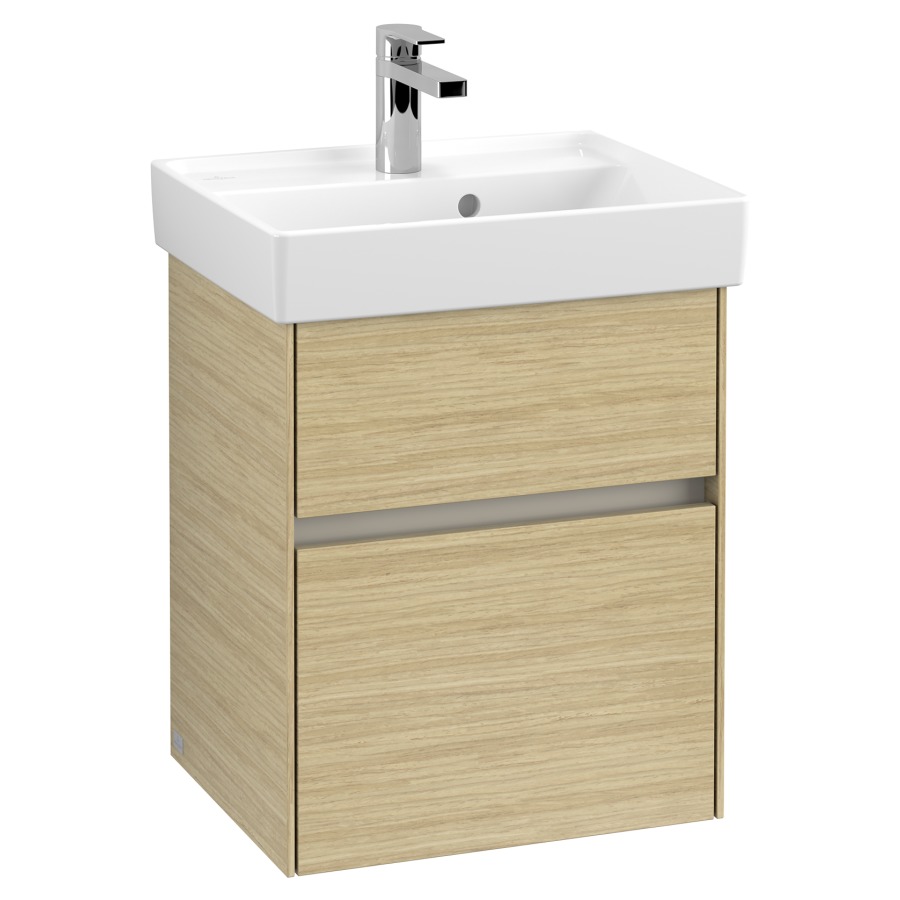Élément inférieur COLLARO
46,0 x 54,6 x 37,4 cm
pour lave-mains Collaro
211 792/793
élément à 2 tiroirs
avec éclairage LED