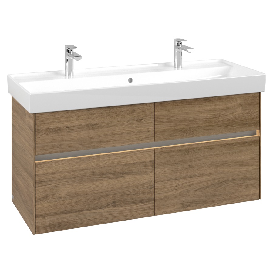 Élément inférieur COLLARO
115,4 x 54,6 x 44,4 cm
pour lavabo Collaro
211 826/827
2 éléments à chacun 2 tiroirs
avec éclairage LED