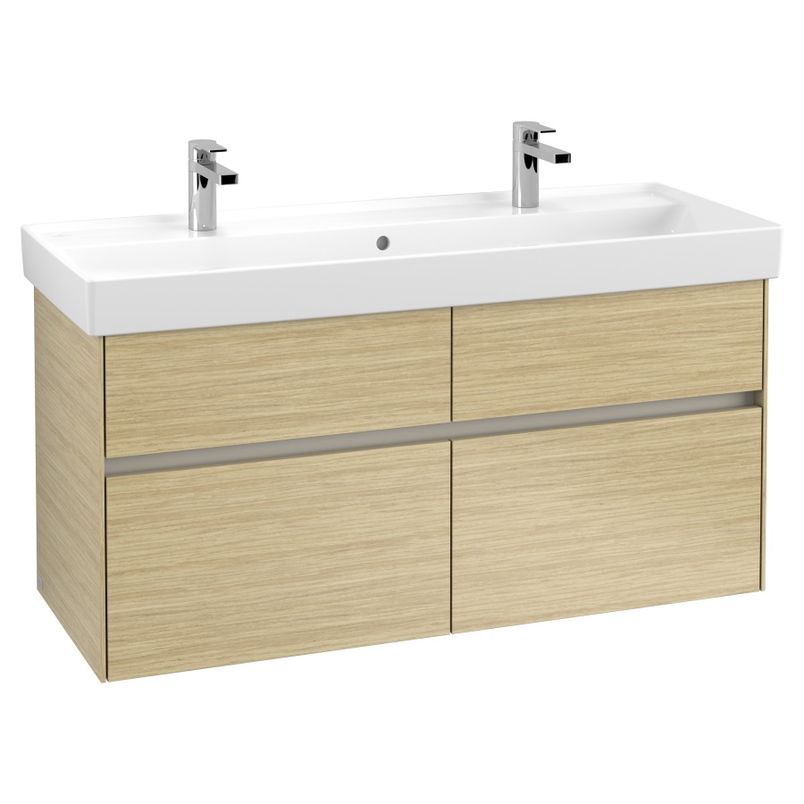 Élément inférieur COLLARO
115,4 x 54,6 x 44,4 cm
pour lavabo Collaro
211 826/827
2 éléments à chacun 2 tiroirs
avec éclairage LED