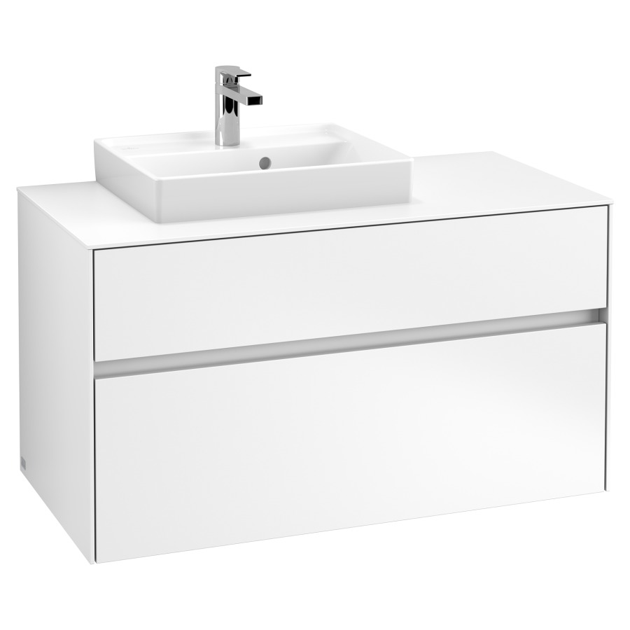 Élément inférieur COLLARO
100,0 x 54,8 x 50,0 cm
lavabo à gauche
pour lave-mains Collaro
211 797
élément à 2 tiroirs
avec éclairage LED