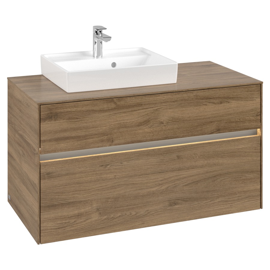 Élément inférieur COLLARO
100,0 x 54,8 x 50,0 cm
lavabo à gauche
pour lave-mains Collaro
211 797
élément à 2 tiroirs
avec éclairage LED