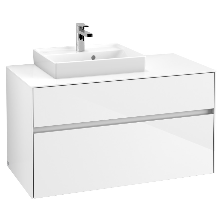 Élément inférieur COLLARO
100,0 x 54,8 x 50,0 cm
lavabo à gauche
pour lave-mains Collaro
211 797
élément à 2 tiroirs
avec éclairage LED