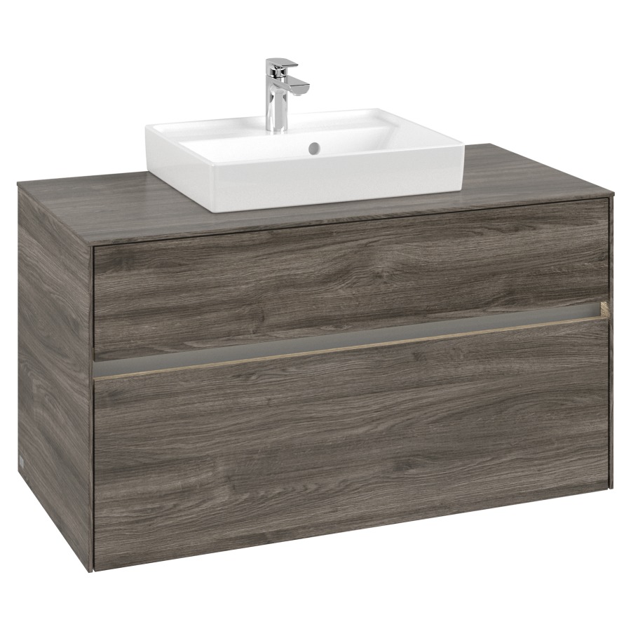 Élément inférieur COLLARO
100,0 x 54,8 x 50,0 cm
pour lave-mains Collaro
211 797
élément à 2 tiroirs
avec éclairage LED
