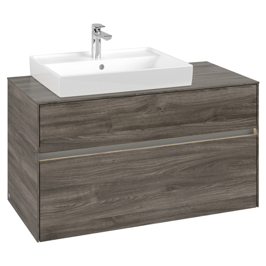 Élément inférieur COLLARO
100,0 x 54,8 x 50,0 cm
lavabo à gauche
pour lavabo Collaro 211 815
élément à 2 tiroirs
vec éclairage LED