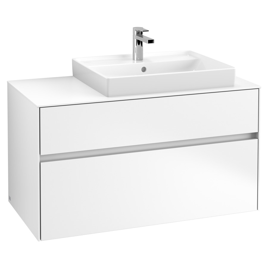 Élément inférieur COLLARO
100,0 x 54,8 x 50,0 cm
lavabo à droite
pour lavabo Collaro 211 815
élément à 2 tiroirs
avec éclairage LED
