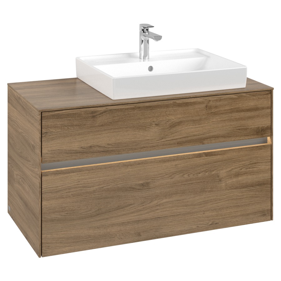 Élément inférieur COLLARO
100,0 x 54,8 x 50,0 cm
lavabo à droite
pour lavabo Collaro 211 815
élément à 2 tiroirs
avec éclairage LED