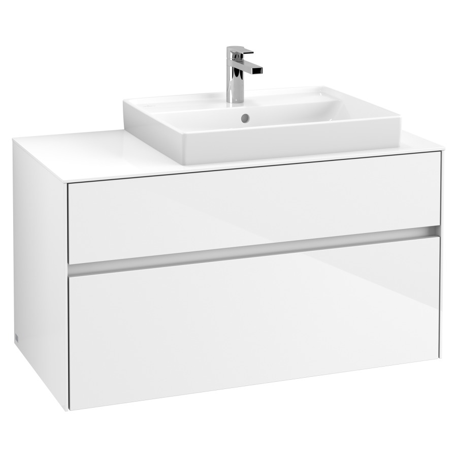 Élément inférieur COLLARO
100,0 x 54,8 x 50,0 cm
lavabo à droite
pour lavabo Collaro 211 815
élément à 2 tiroirs
avec éclairage LED