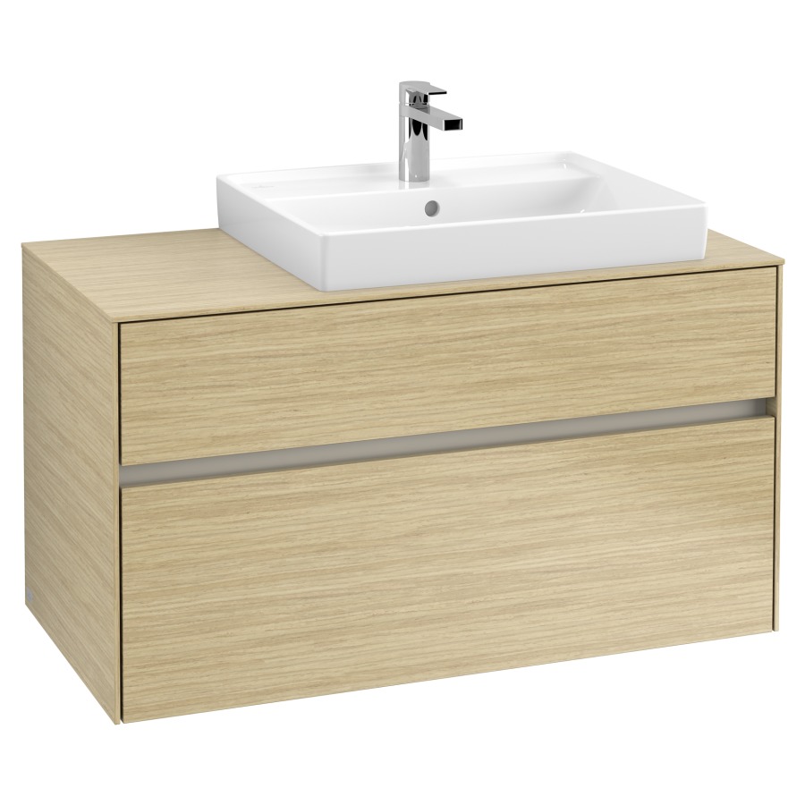 Élément inférieur COLLARO
100,0 x 54,8 x 50,0 cm
lavabo à droite
pour lavabo Collaro 211 815
élément à 2 tiroirs
avec éclairage LED