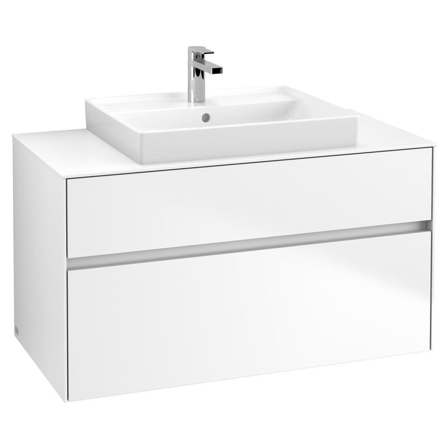 Élément inférieur COLLARO
100,0 x 54,8 x 50,0 cm
pour lavabo Collaro 211 815
élément à 2 tiroirs
avec éclairage LED
