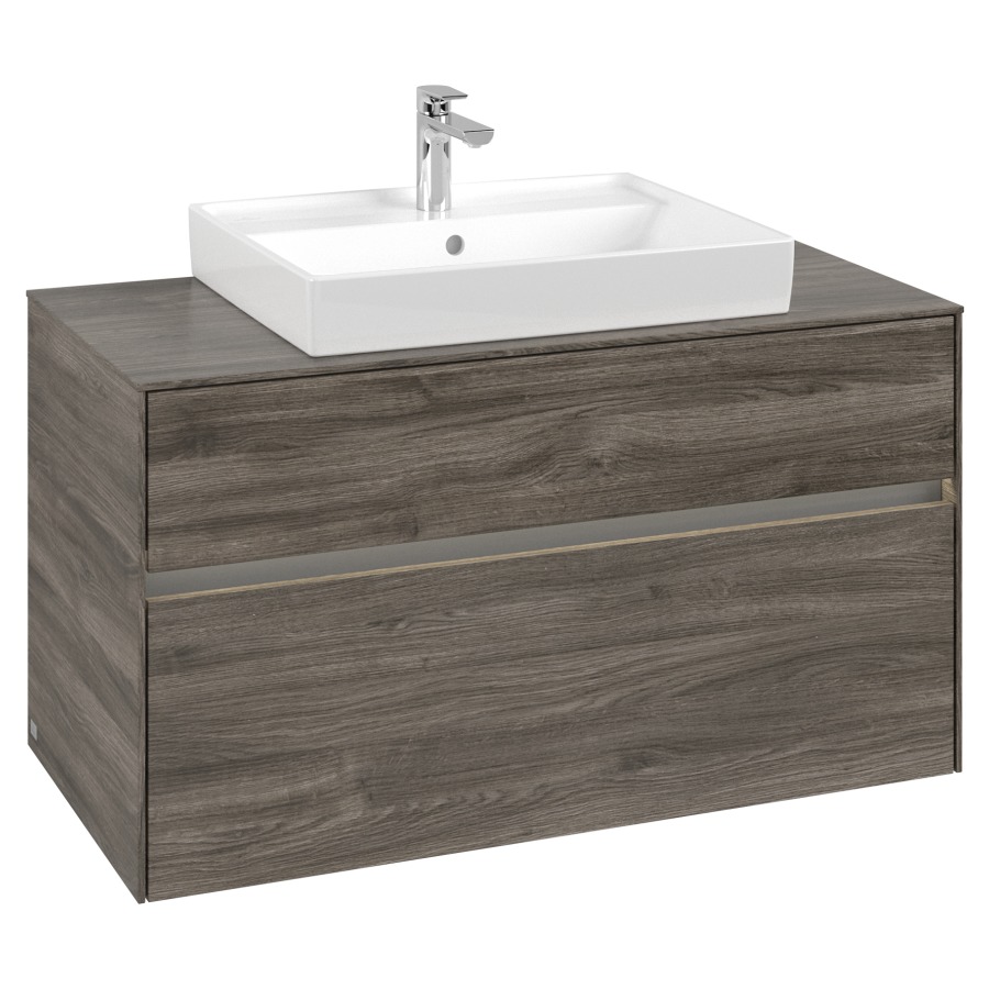 Élément inférieur COLLARO
100,0 x 54,8 x 50,0 cm
pour lavabo Collaro 211 815
élément à 2 tiroirs
avec éclairage LED